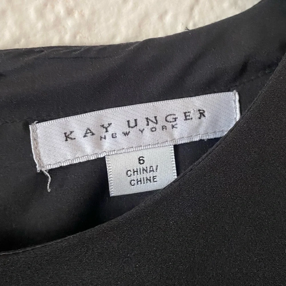 Kay Unger Davina Maxi Walk Through Jumpsuit Size 4 Black Classic Black Elegant